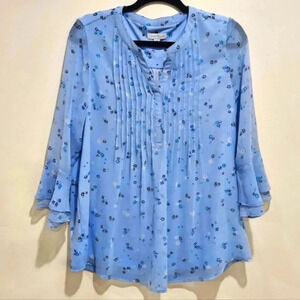 Charter Club Floral Pintuck Blouse